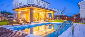 Modern Villa Tia***** with a rustic touch and a pool on Krk