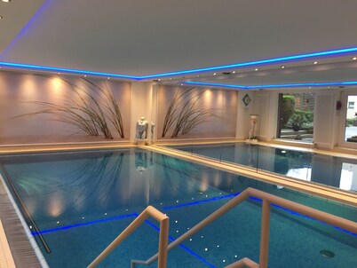 Vacation apartment directly at the spa gardens with swimming pool, sauna and restaurant in the house.