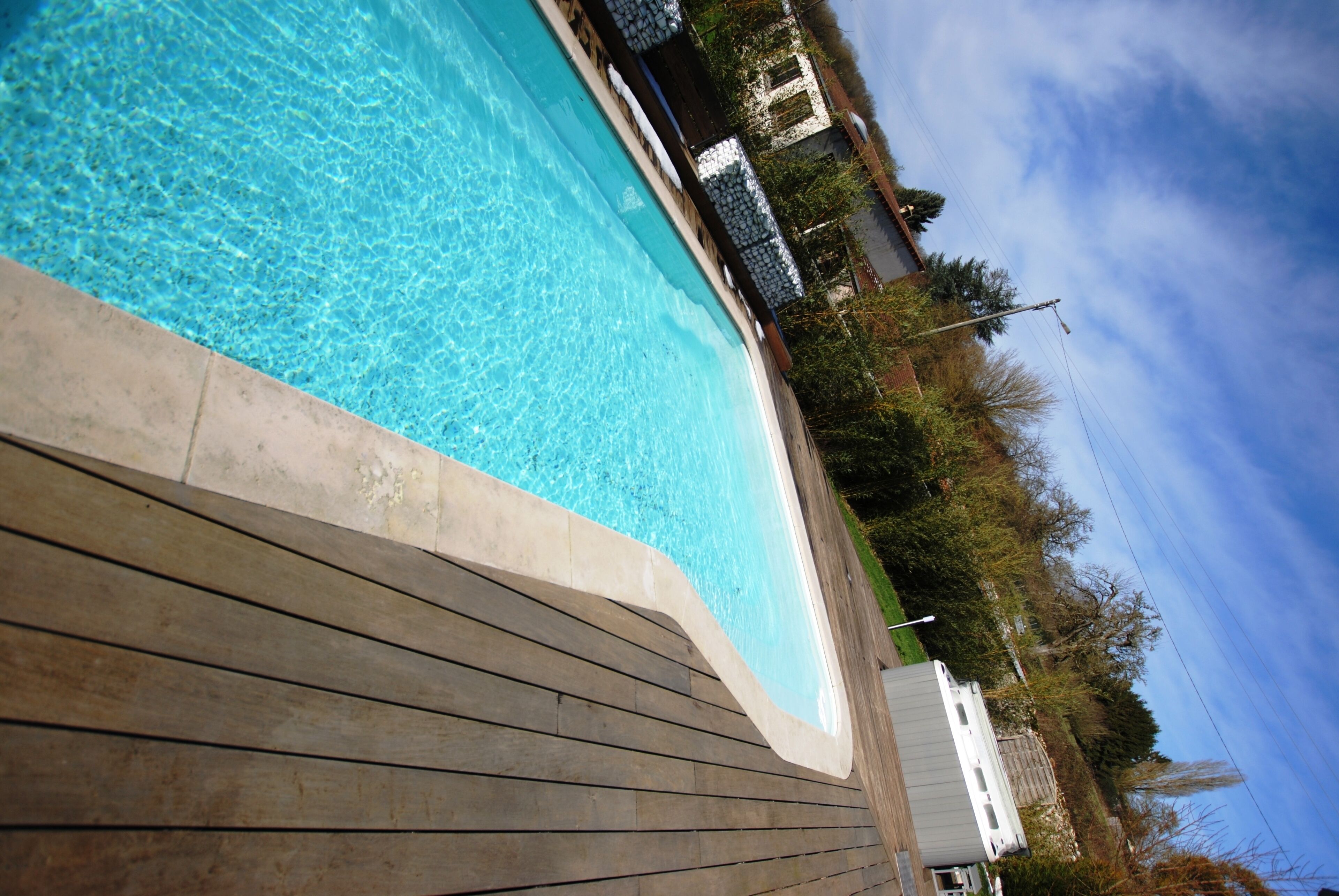 Piscine extérieure, piscine chauffée