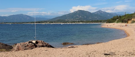 En la playa