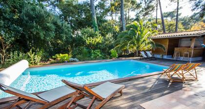 Villa 4* CAPBRETON, heated pool between beach and forest, 3 min from the beach
