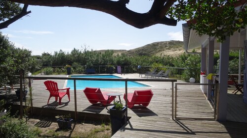 Villa contemporaine -Vue exceptionnelle sur la dune-Piscine Privée