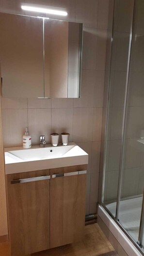 Shower, hair dryer