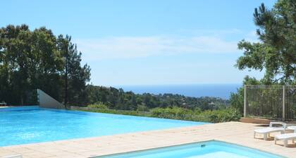Splendid view of the Gulf of Saint-Tropez, very well equipped apartment