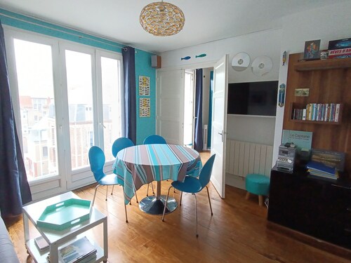 Wohnung 40 m2, sehr komfortabel, nach Süden ausgerichtet, Le Tréport voll Zentrum und Strand