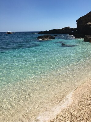 Beach nearby, sun-loungers
