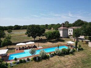 Outdoor pool, a heated pool