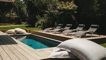 Piscine extérieure, piscine chauffée