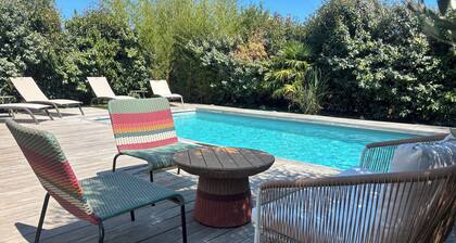 Piscine chauffée - Plages à 2 min - 4 chambres - Clim Wifi