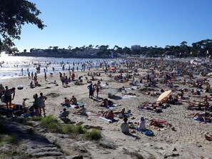Vlak bij het strand