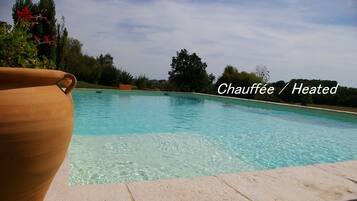 Piscine extérieure, piscine chauffée