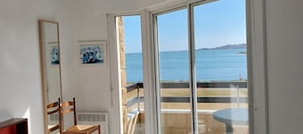 PERROS-GUIREC, T2, VISTA PANORÁMICA AL MAR DE LA ESTANCIA, EL DORMITORIO Y LA TERRAZA