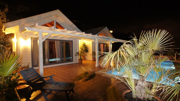 An infinity pool, a heated pool