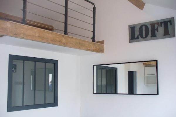 Séjour avec mezzanine