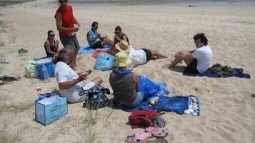 En la playa