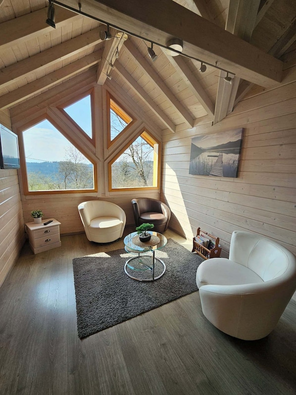 Fernseher, Kamin, Tischfußball, Tischtennisplatte