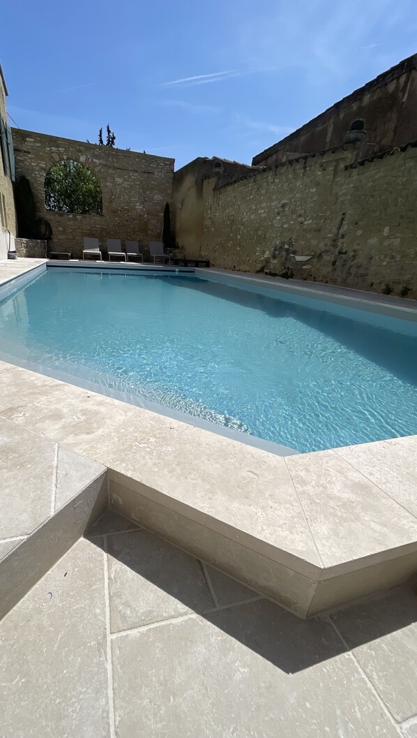A heated pool