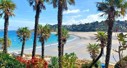 Perros-App classé 3*,<br>Panoramique Mer-Direct Plage TRESTRAOU