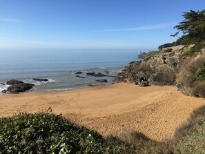 Playa en los alrededores y camastros 