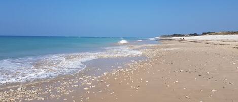 Beach nearby, sun-loungers