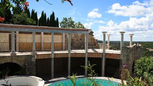 Pool - Detached stone house with swimming pool and ponds (Lussan)
