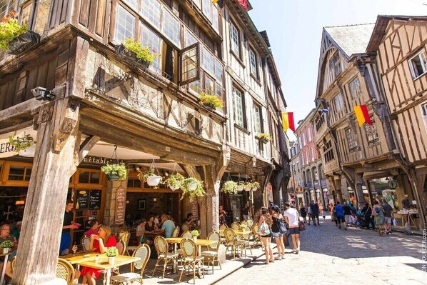 Outdoor dining - Architect house in the heart of the Emerald Coast - Everything on foot/bike! (Lancieux)