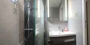 Shower, hair dryer