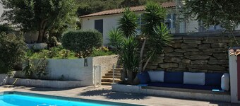 Villa allas Saint Cyr Lecques, 8 henkilöä, ranta 10 minuutin kävelymatkan päässä