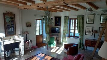 TV, fireplace, DVD player, ping pong