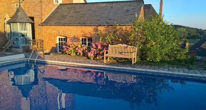 Gite in Normandy with private and heated swimming pool.