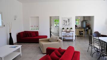 Télévision, lecteur de DVD, table de tennis de table