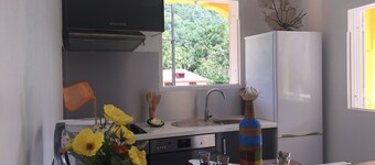 Ô Fil de l'Eau: Gîte Ô Bleu Nature; mountain and river at Pointe-Noire, 2,4,6 pers