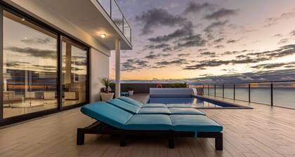 House on the island of flowers between sky and sea. EXCEPTIONAL views