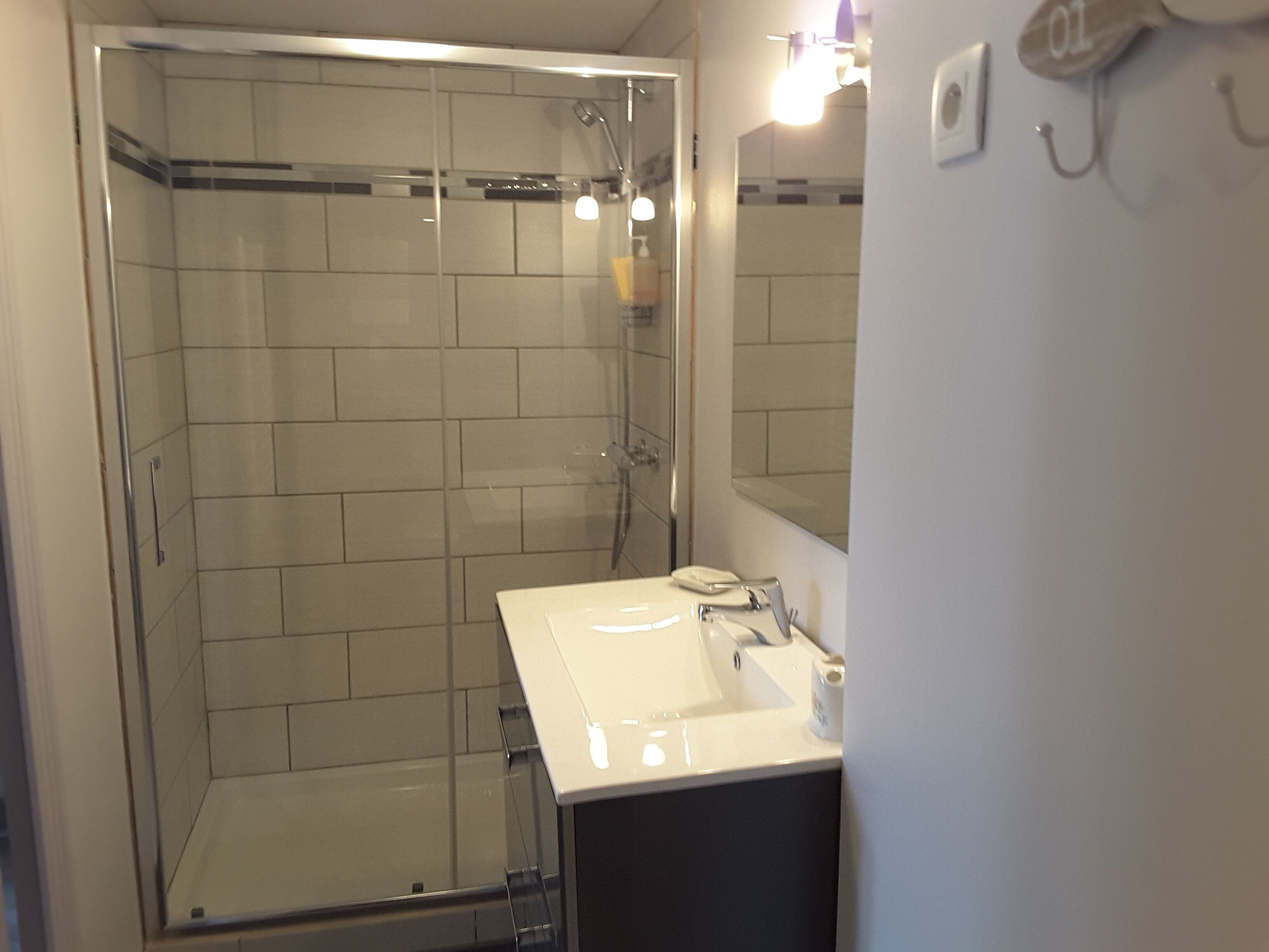 Shower, hair dryer