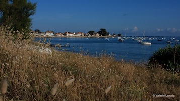 Beach nearby, sun loungers