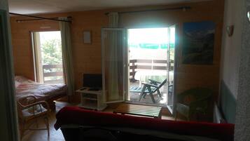 1 slaapkamer, een strijkplank/strijkijzer, internet