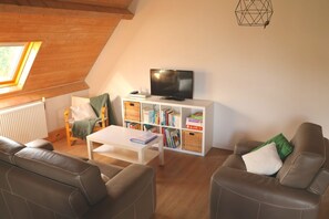 TV, DVD player, books - 10 minutes from Vulcania, nature gite with terrace overlooking valley (Pontgibaud)