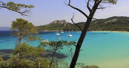 Hyères (83400) - Presqu'ile de Giens - La Badine beach - Air-conditioned studio.-Wireless