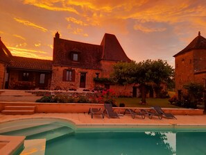 Outdoor pool, a heated pool