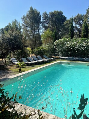 Outdoor pool, a heated pool