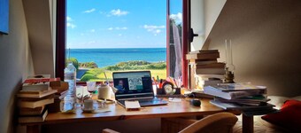 large property on the seafront in Brittany style, 1 minute walk from the beach