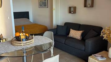 1 slaapkamer, een strijkplank/strijkijzer