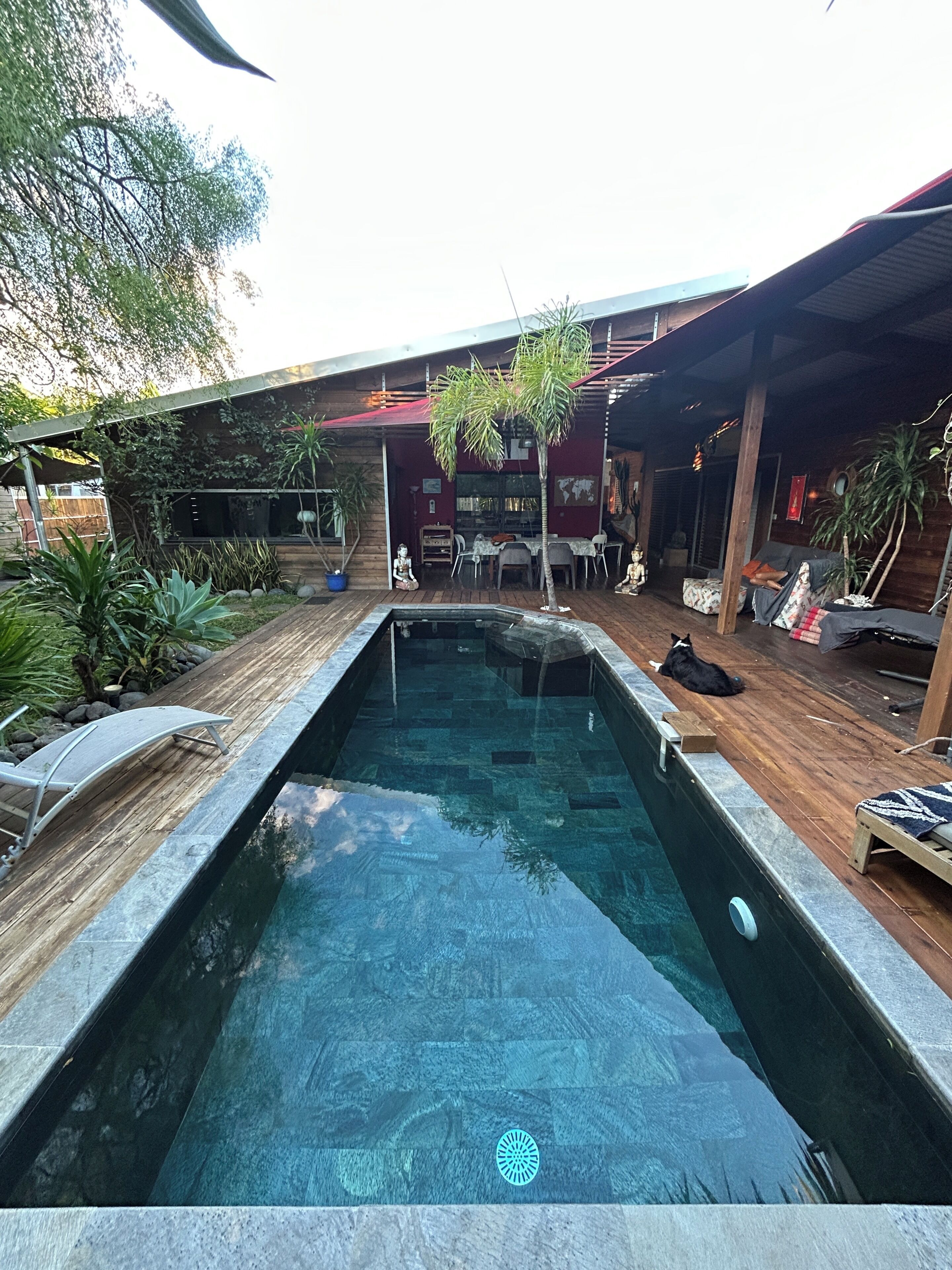 A heated pool