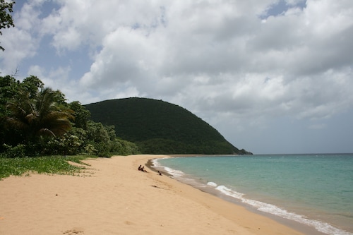 Family villa with Creole garden, river and tropical forest in Pointe Noire