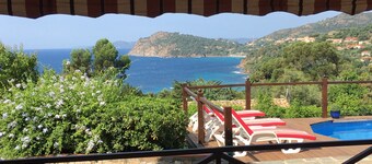 Spectacular sea view & private pool in Rayol, French Riviera, walk to beach