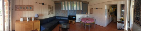 TV, DVD player, stereo