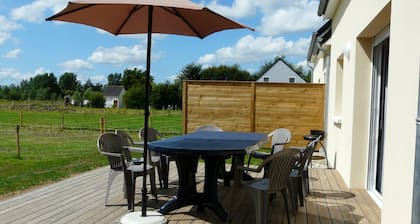 house near sea, landing beaches Utah Beach, golf, 6 pers