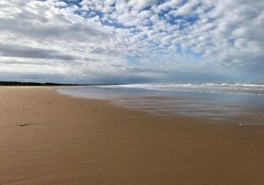 Beach nearby, sun-loungers