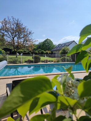 Outdoor pool, a heated pool
