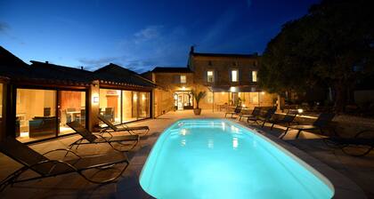 VINEYARDS AND OLIVE TREES BETWEEN ON THE WINE ROUTE